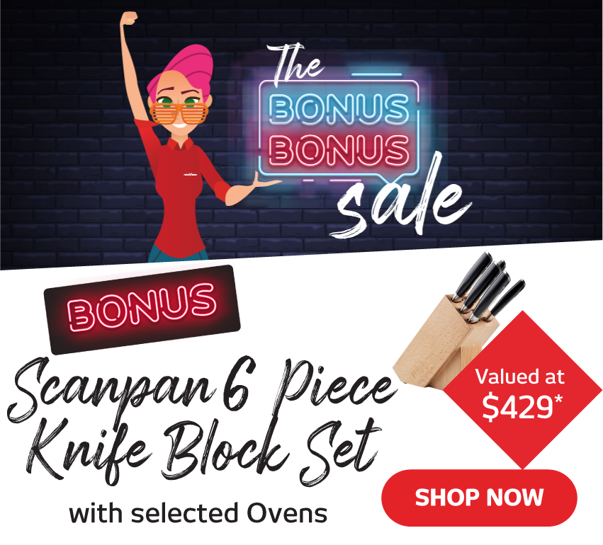 Bonus Scanpan Knife Block Set at Retravision