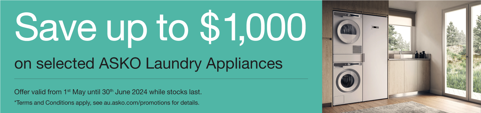 Save Up To $1,000 On Selected ASKO Laundry Appliances at Retravision