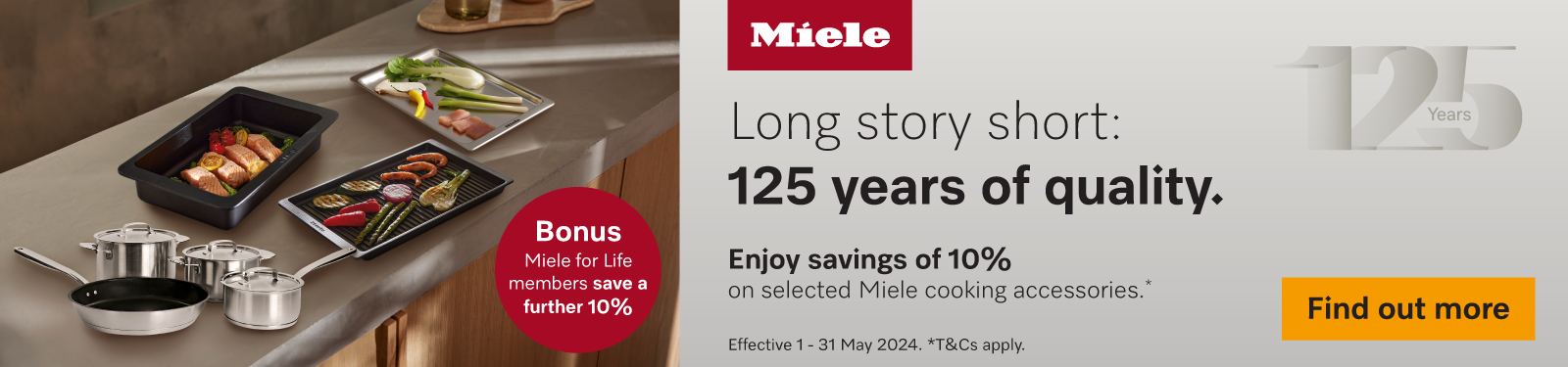 10% Off Select Miele Cooking Accessories at Retravision
