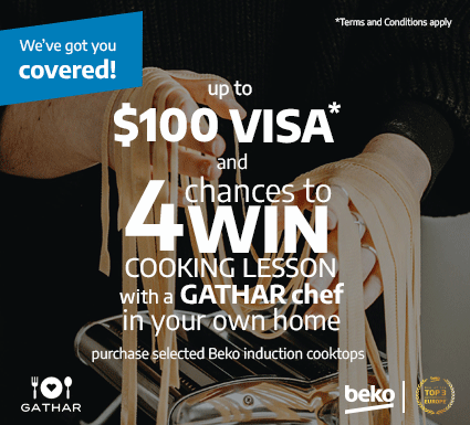 Bonus VISA Digital Gift Card* With Selected Beko Induction Cooktops, Plus Chance To Win A GATHAR Chef Cooking Lesson at Retravision