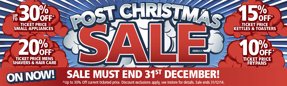 Post Christmas Sale - Sale Must End 31st December!