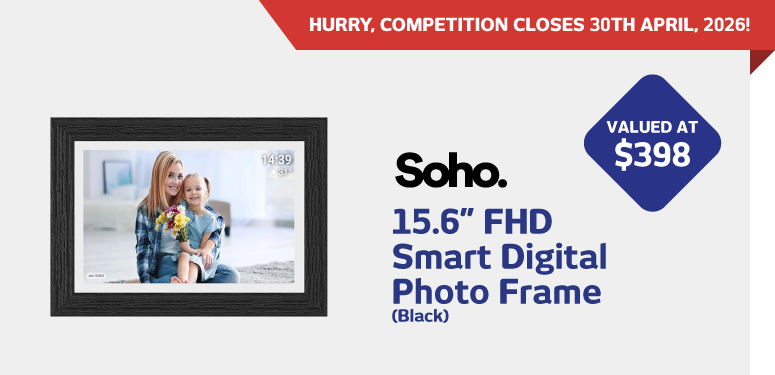 Win A Soho 15.6” FHD Smart Digital Photo Frame (Black)