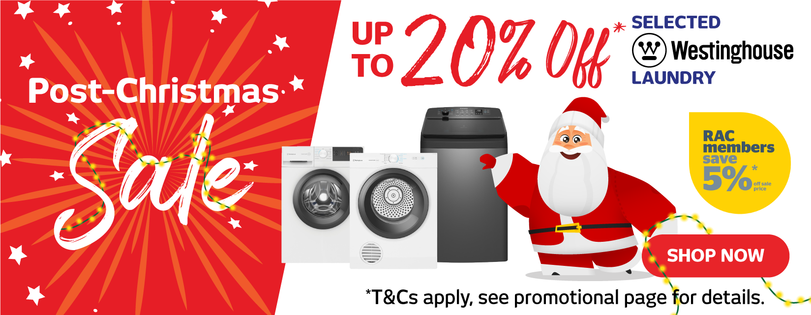 Westinghouse Laundry Boxing Day Sale