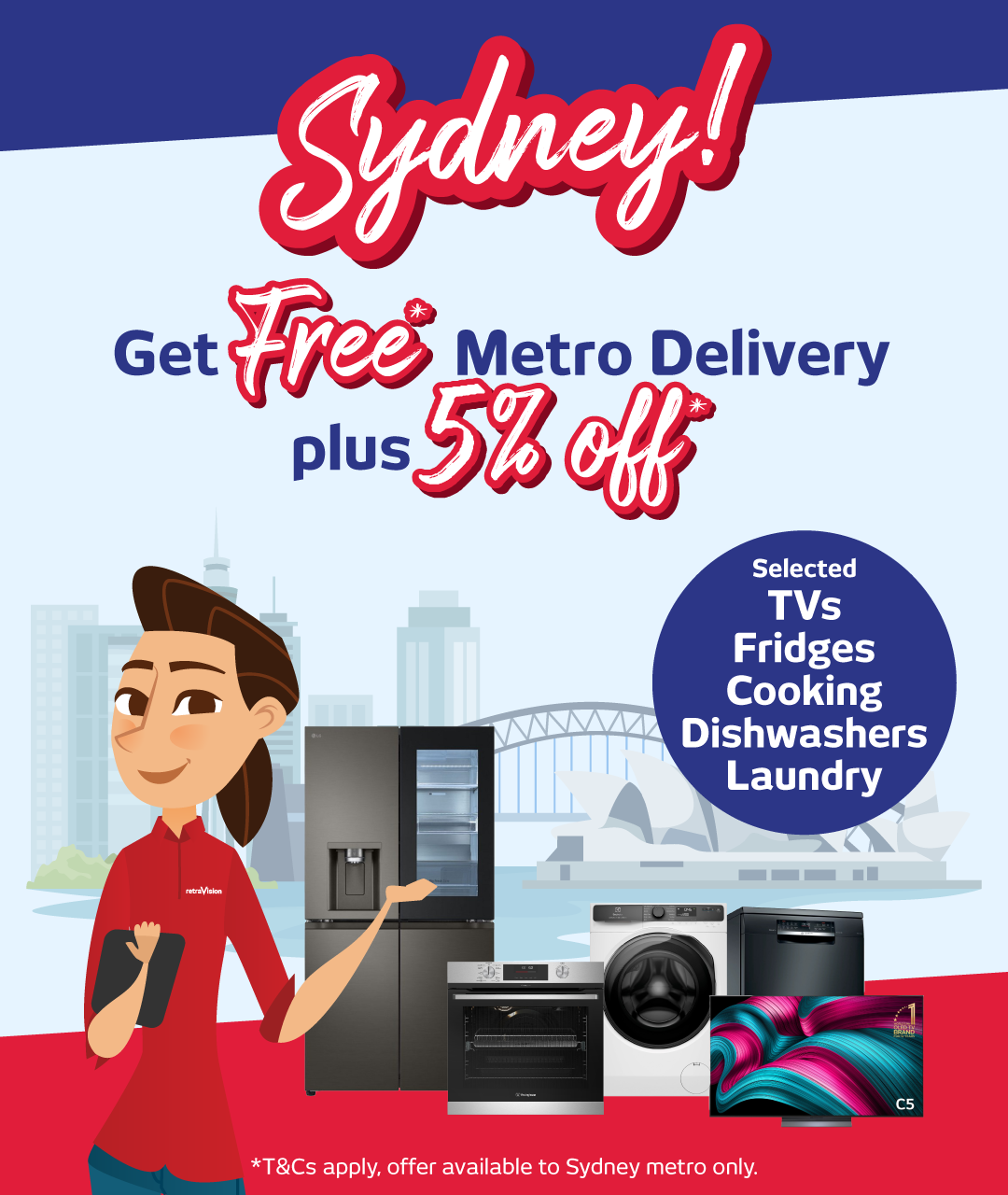 5% Off + Free Delivery In Sydney