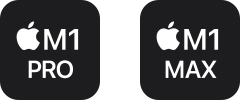 Apple M1 Pro and M1 Max chip icons