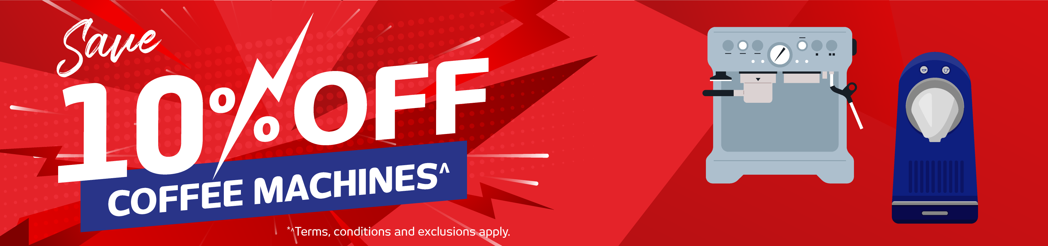 Save 10%* on Selected Coffee Machines