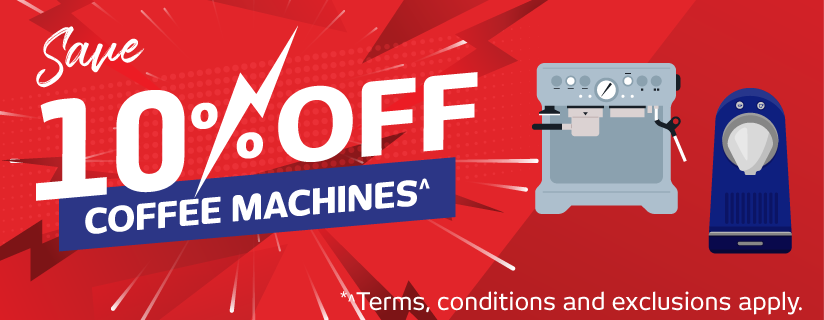 Save 10%* on Selected Coffee Machines