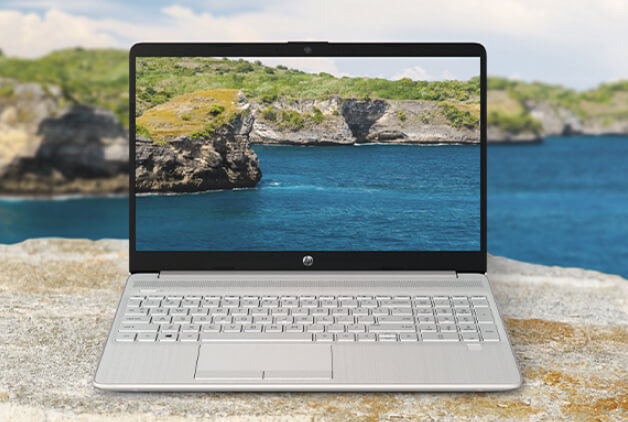 HP 15 inch laptop outdoors