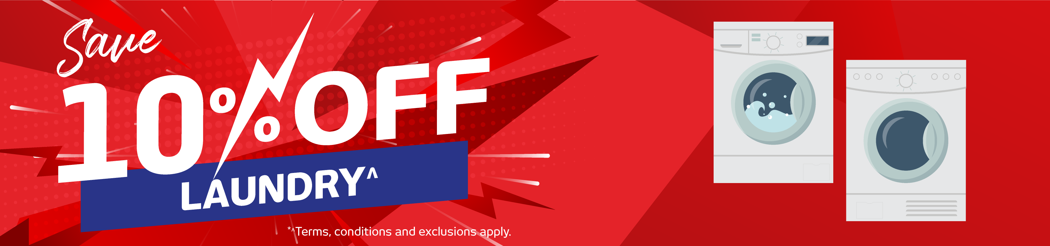 Save 10%* on Selected Laundry Appliances