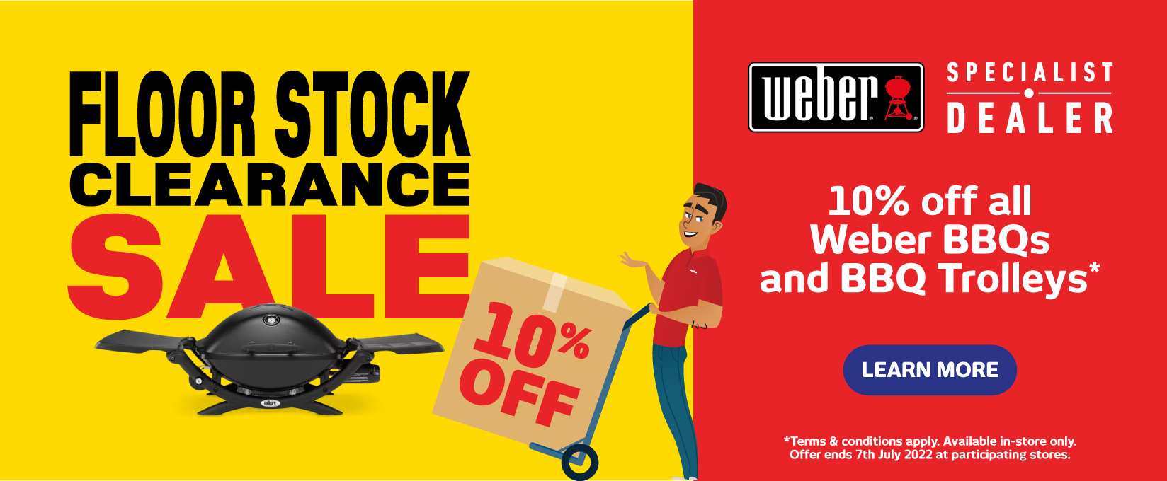10% off all Weber BBQs and BBQ Trolleys at Retravision