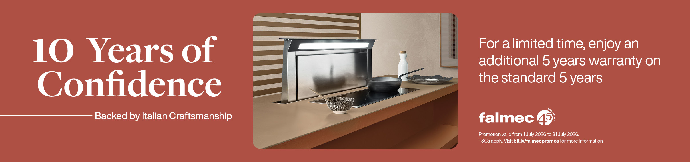 10 Year Warranty On Selected Falmec Appliances