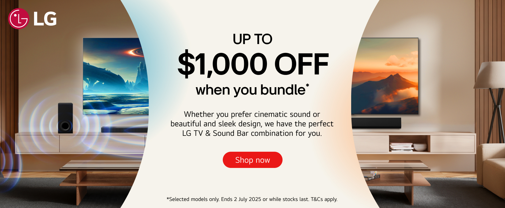 Save Up To $1000 On Selected LG TV & Soundbar Bundles at Retravision