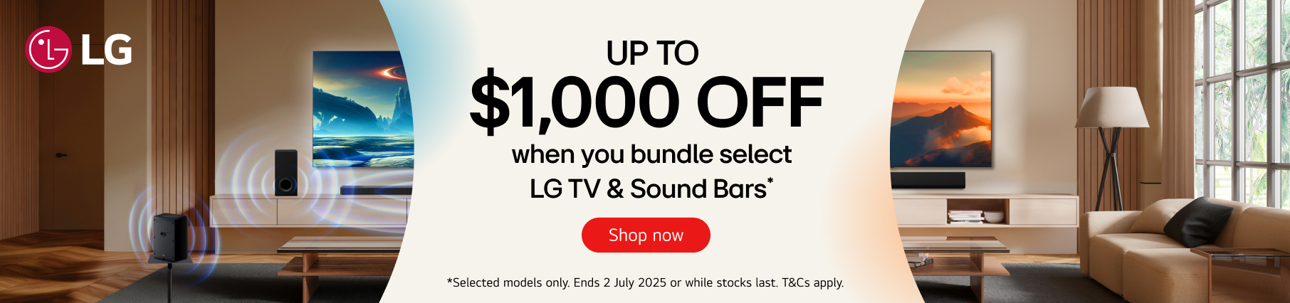 Save Up To $1000 On Selected LG TV & Soundbar Bundles