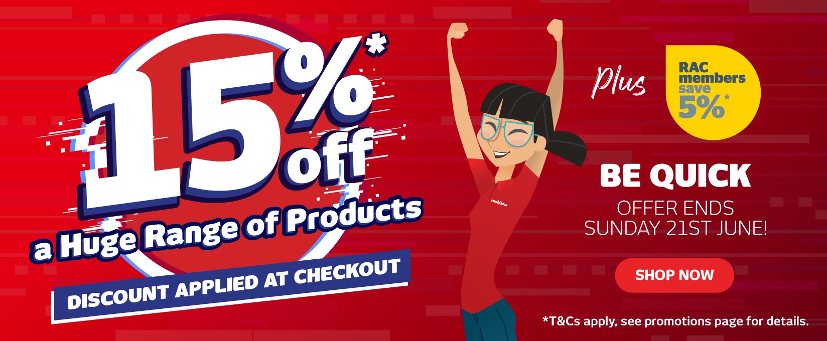15% off a Huge Range of Products at Retravision