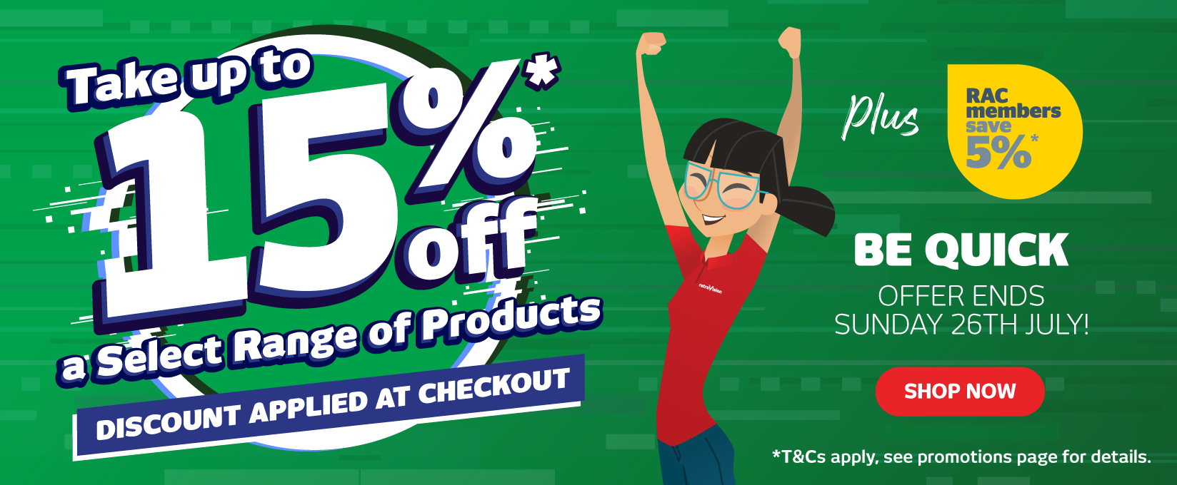 Take up to 15% off a Select Range of Products at Retravision