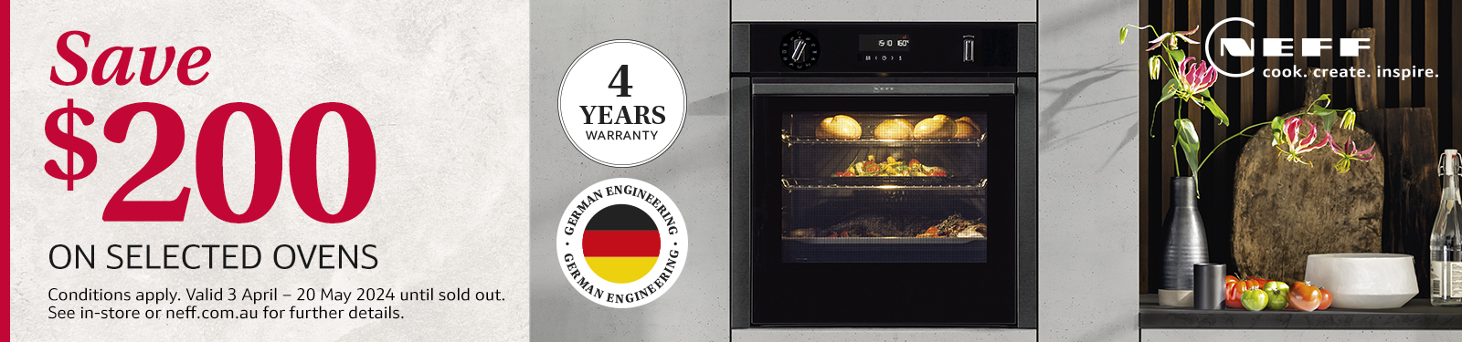 Save Up To $200 On Selected Neff Ovens at Retravision