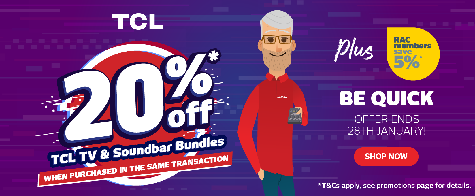 20% off TCL TV & Soundbar Bundles at Retravision