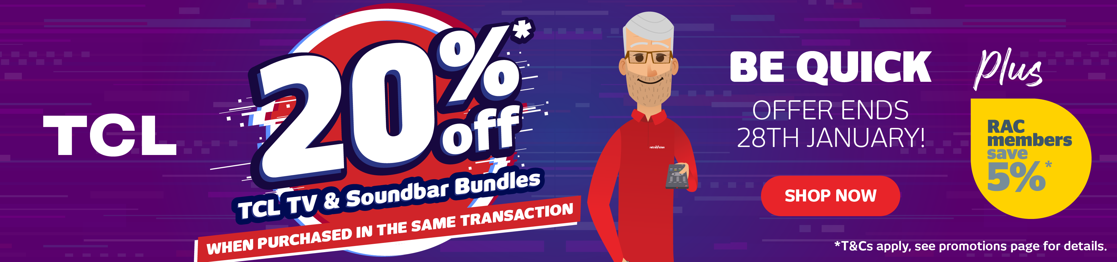 20% off TCL TV & Soundbar Bundles