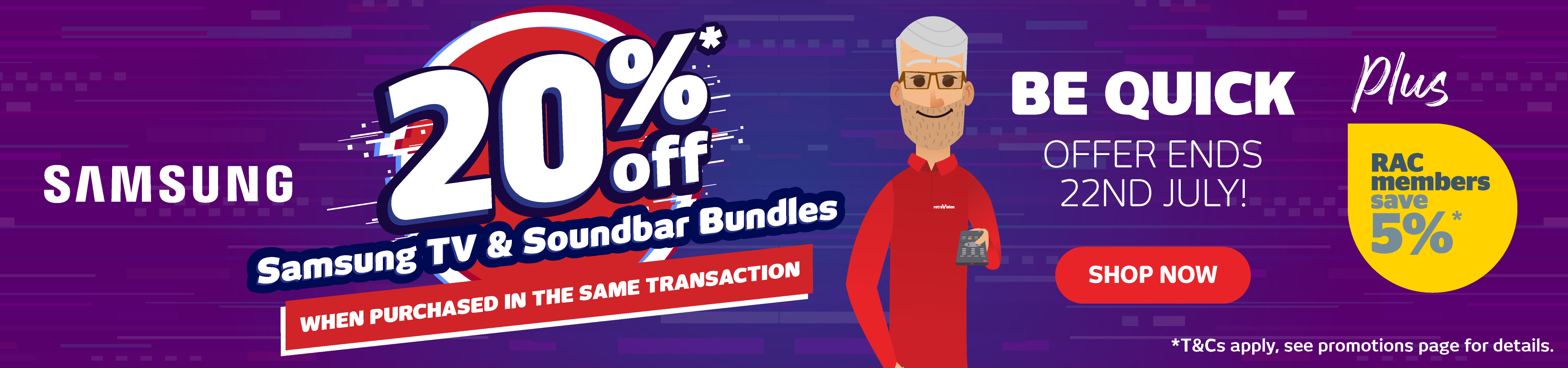 20% off Samsung TV and Soundbar Bundles