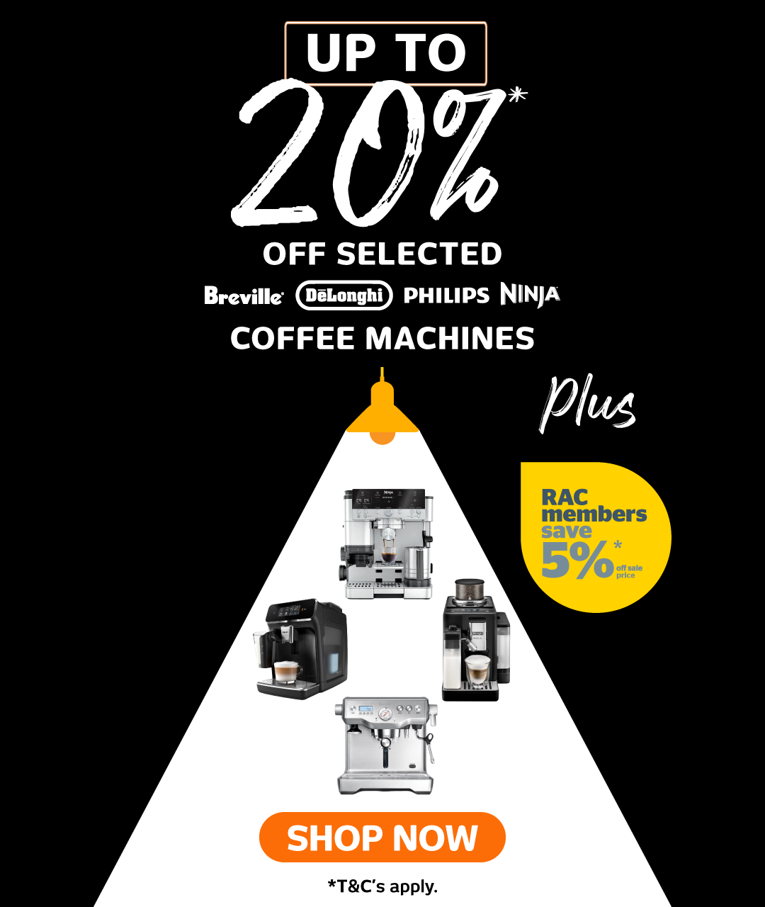 Up to 20% Off Selected Coffee Machines