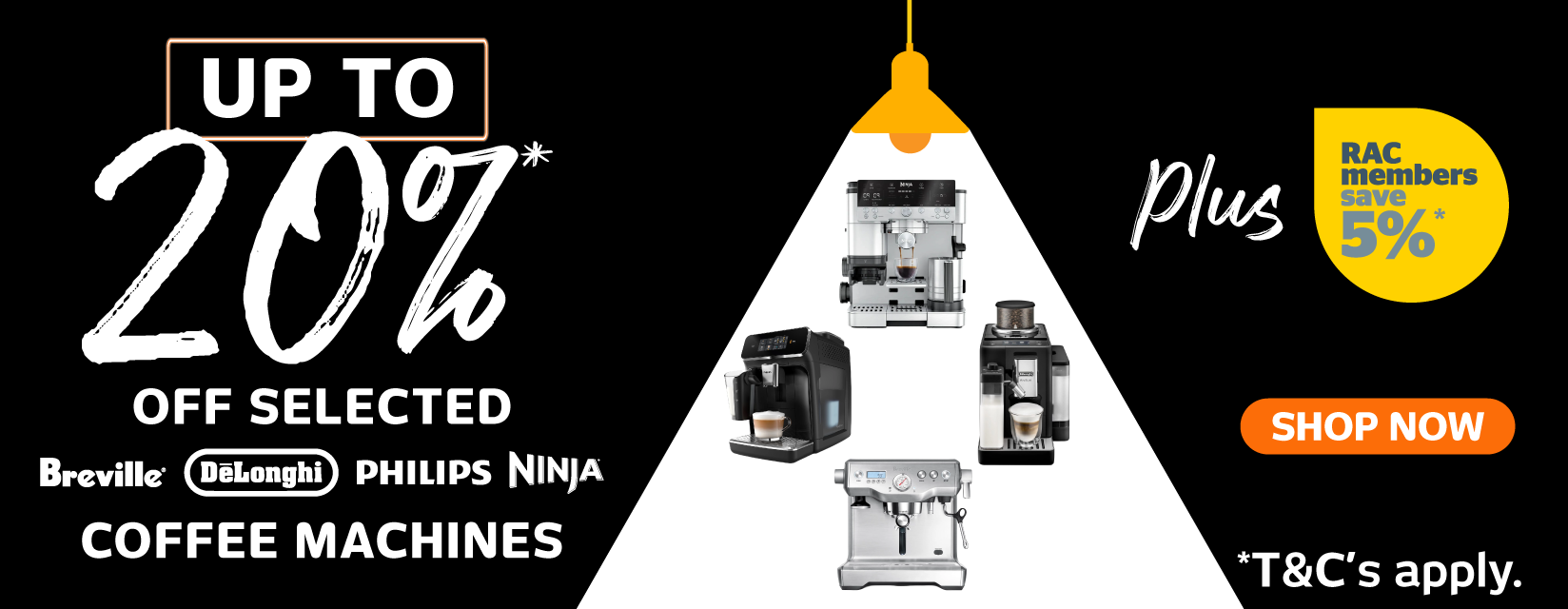 Up to 20% Off Selected Coffee Machines