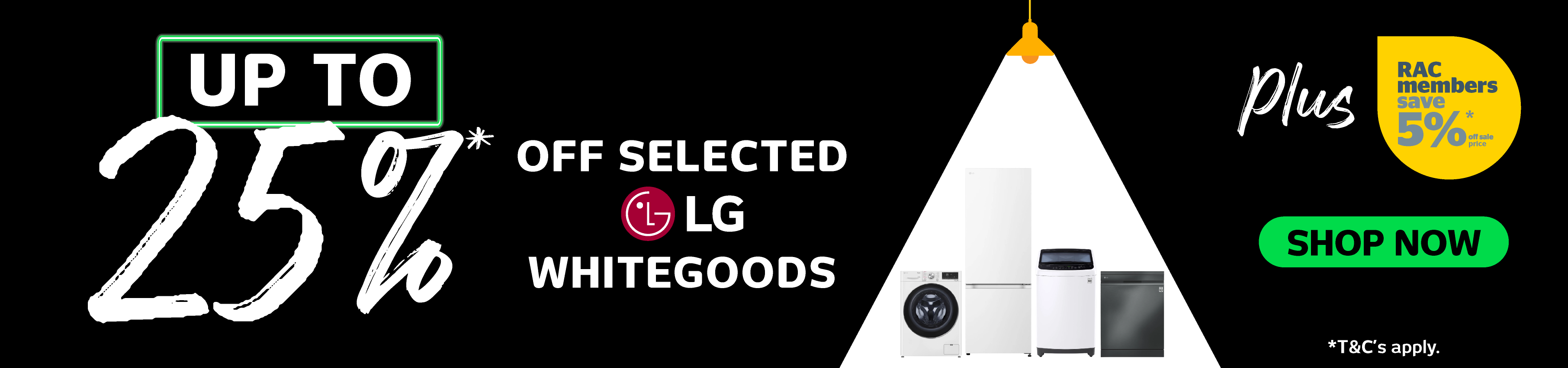 Up to 25%* Off Selected LG Whitegoods
