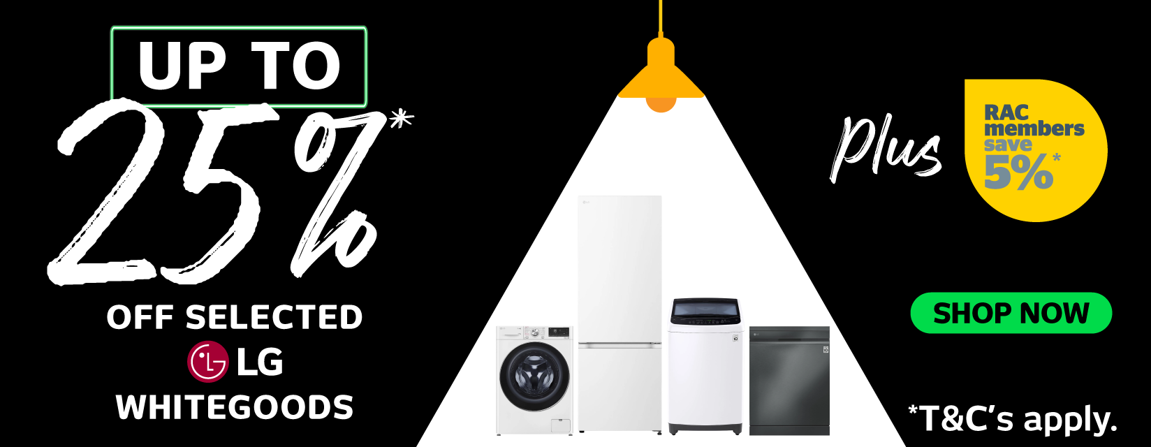 Up to 25%* Off Selected LG Whitegoods