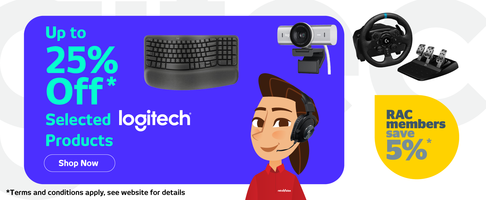 Up to 25% Off Selected Logitech Products at Retravision