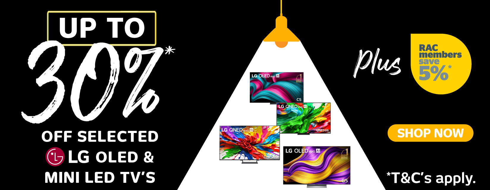 Up To 30% Off Selected LG OLED & Mini LED TV’s