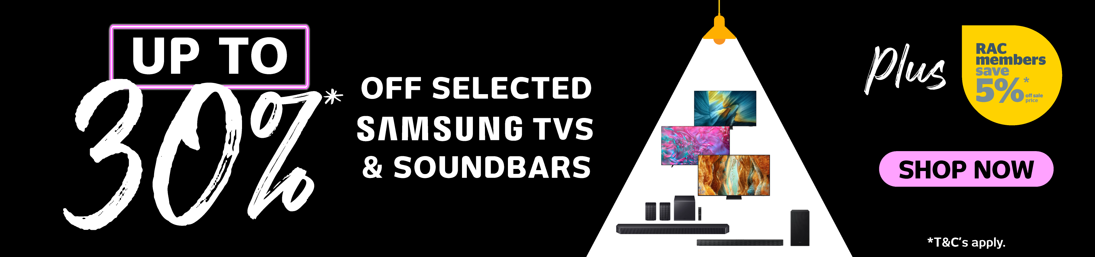 Up to 30% off Selected Samsung TVs & Soundbars at Retravision