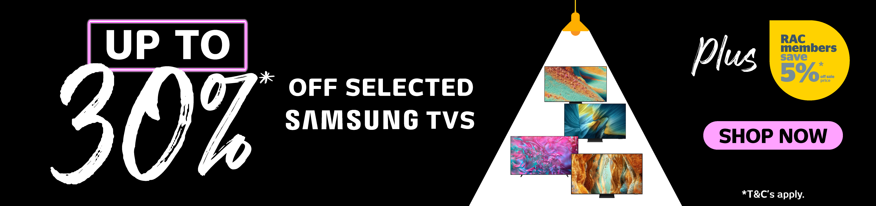 Up To 30% Off Selected Samsung TVs
