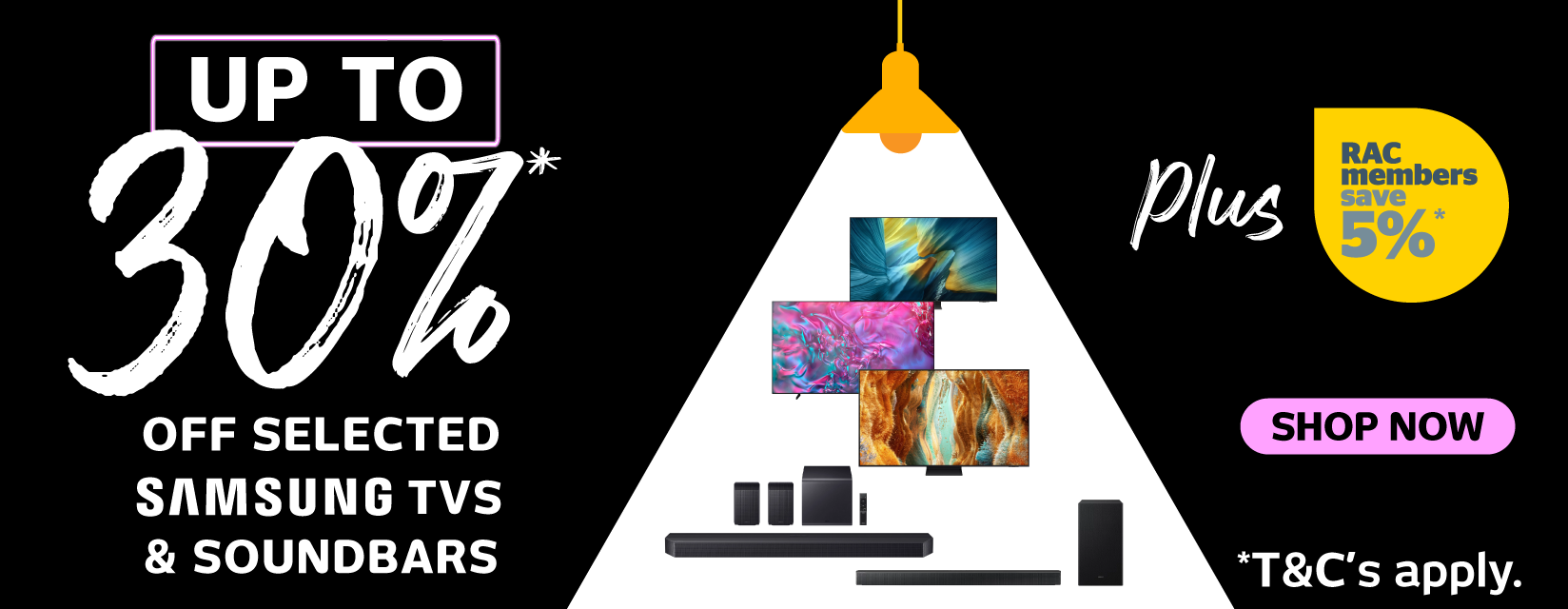 Up to 30% off Selected Samsung TVs & Soundbars at Retravision