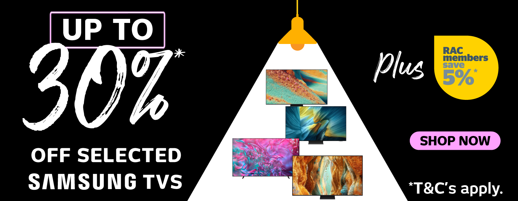 Up To 30% Off Selected Samsung TVs