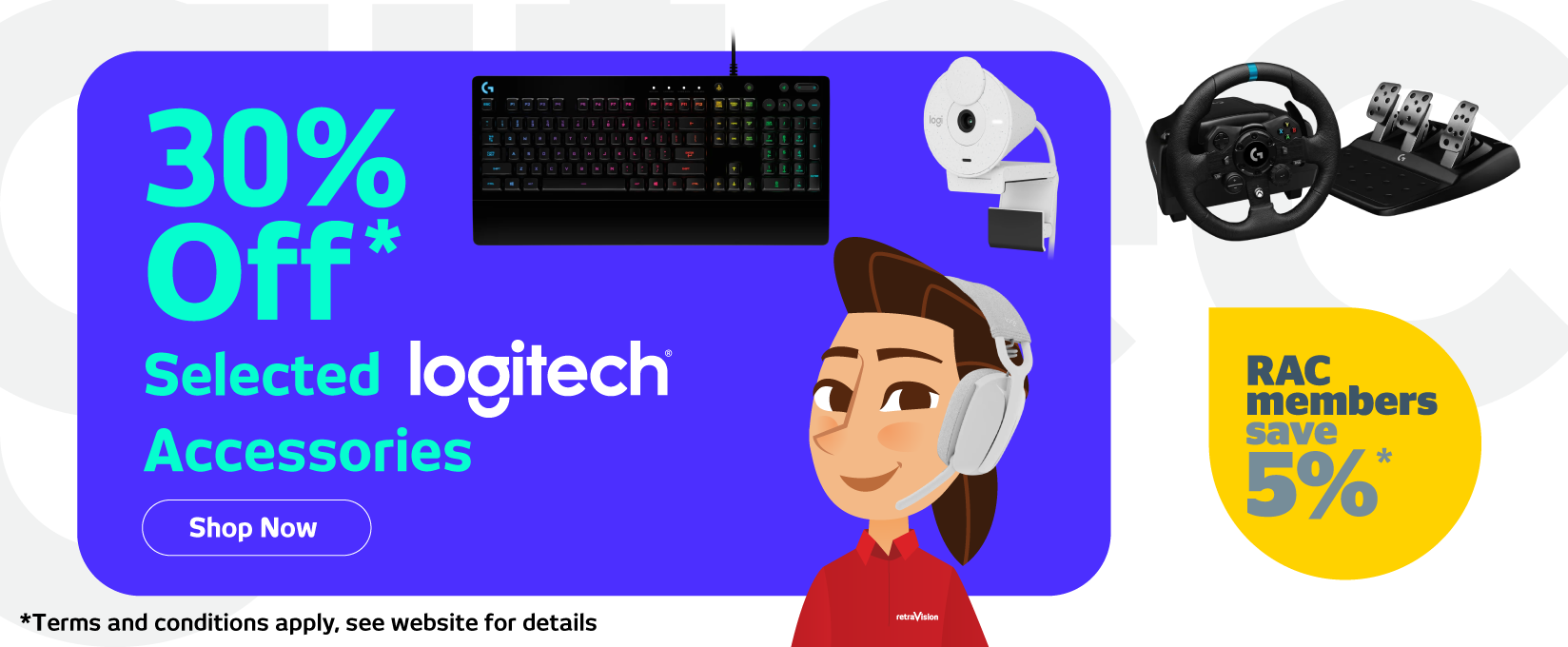 Up To 30% Off Selected Logitech Accessories at Retravision