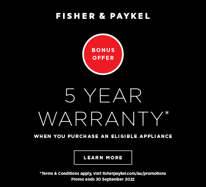 5 Year Warranty Upgrade With Selected Fisher & Paykel Appliances