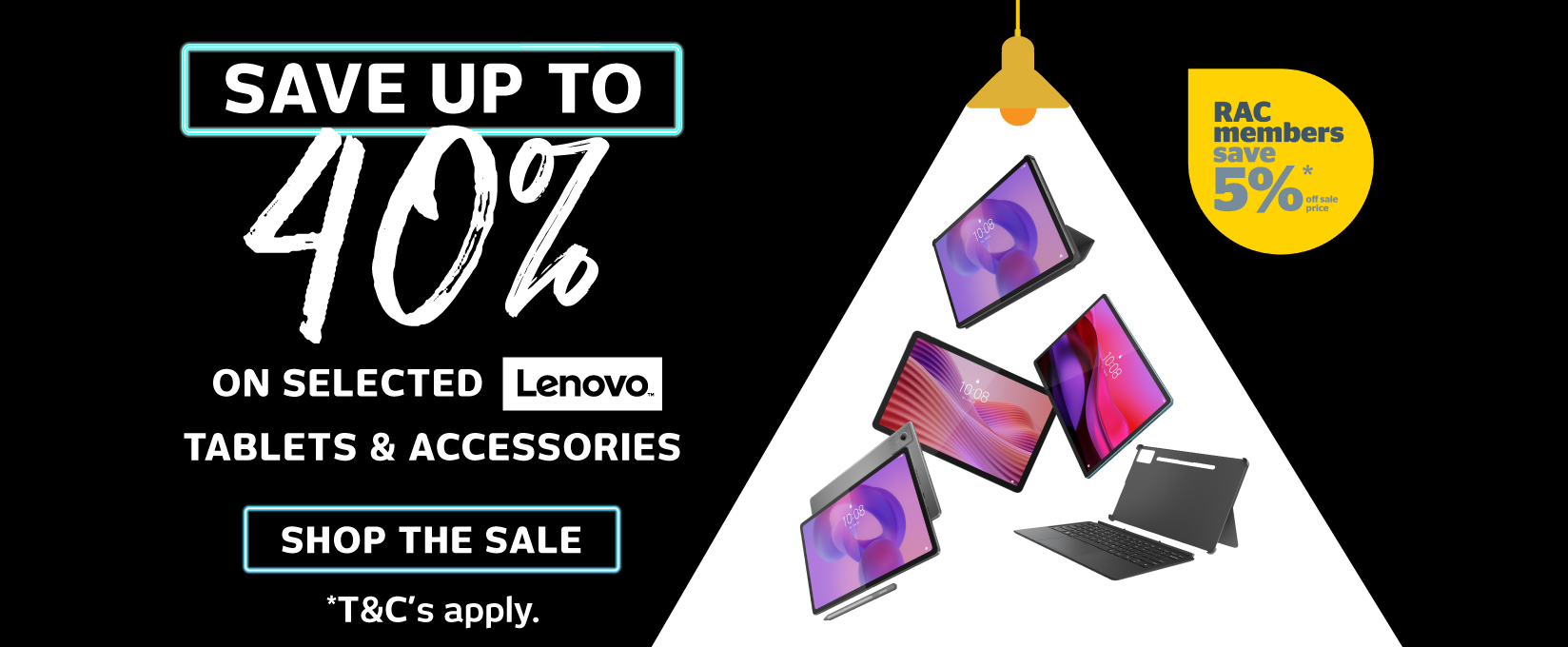 Save up to 40% on selected Lenovo Tablets & Accessories at Retravision