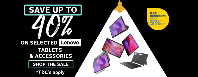 Save up to 40% on selected Lenovo Tablets & Accessories