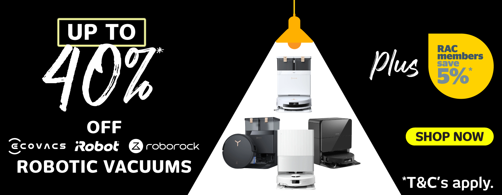Up to 40%* Off Robotic Vacuums