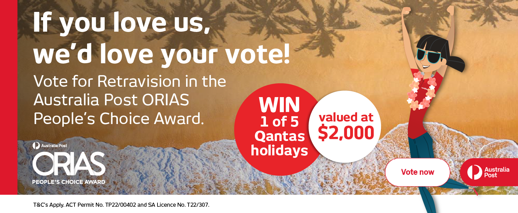 ORIAS Peoples Choice Award - Vote For Us at Retravision