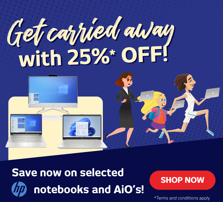 25% Off Selected HP Notebooks And AiO’s