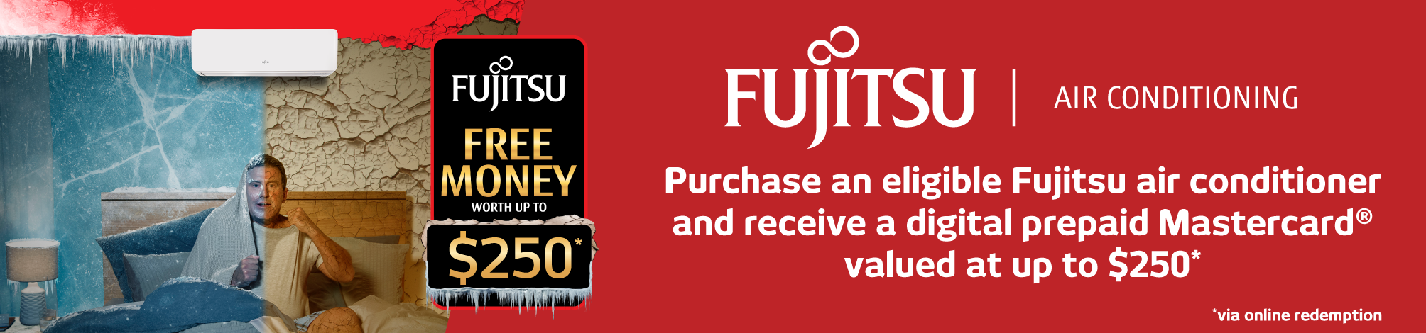 Bonus Prepaid Mastercard with selected Fujitsu Aircons