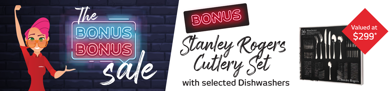 Bonus Stanley Rogers Cutlery Set at Retravision