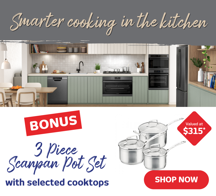 Electrolux & Westinghouse Cooking Guide - Bonus 3 Piece Scanpan Set