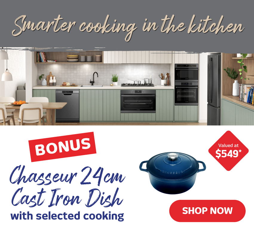 Bonus Chasseur 24cm Cast Iron Dish With Selected Cooking Appliances at Retravision