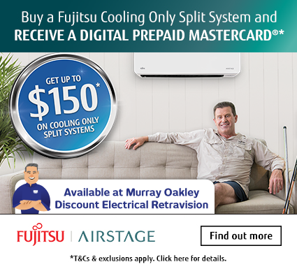 Receive A Prepaid Mastercard Valued Up To $150* On Fujitsu Cooling Only  Split System Air Conditioners