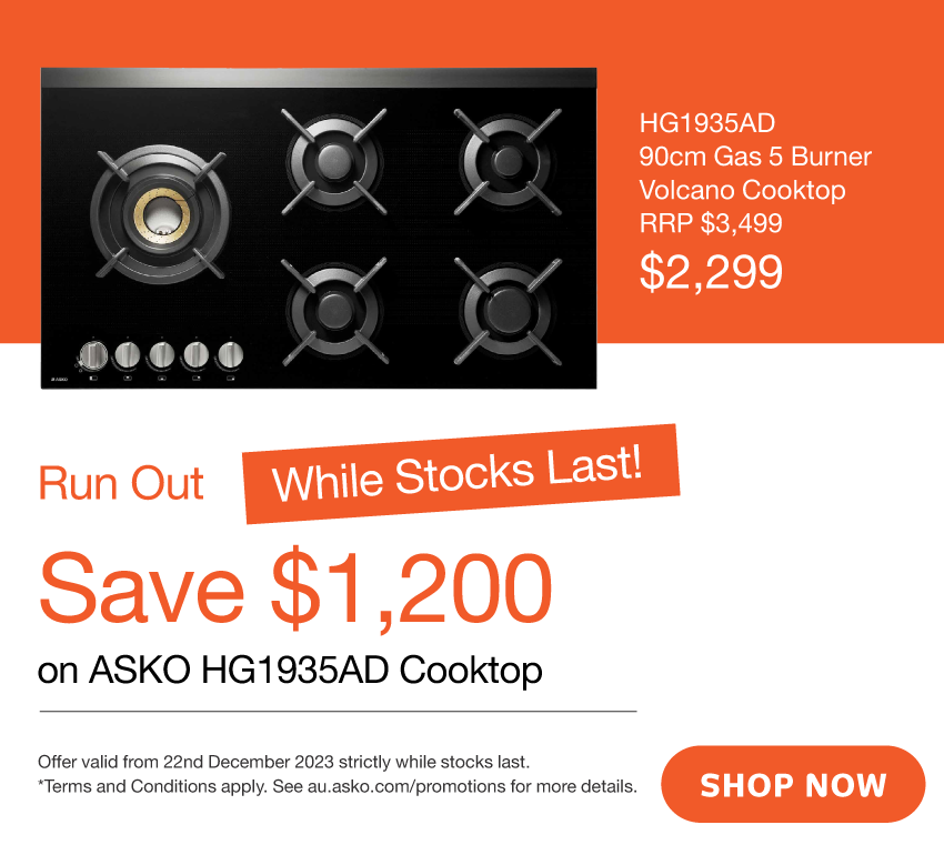 Save $1,200 On ASKO HG1935AD Cooktop