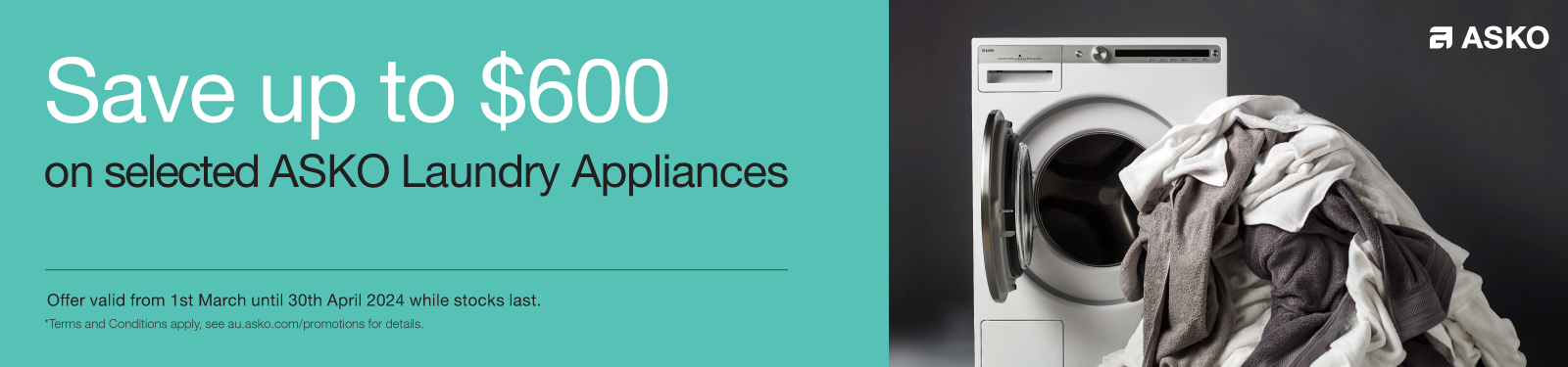 Save Up To $600 On Selected ASKO Laundry Appliances at Retravision