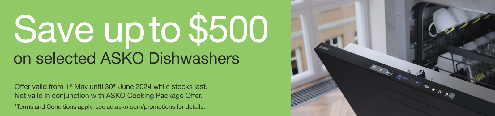 Save Up To $500 On Selected ASKO Dishwashers at Retravision