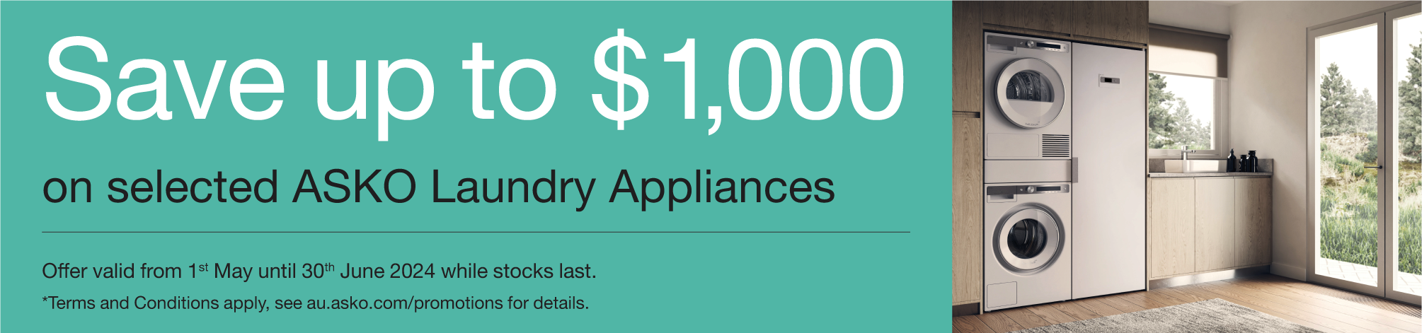 Save Up To $1,000 On Selected ASKO Laundry Appliances