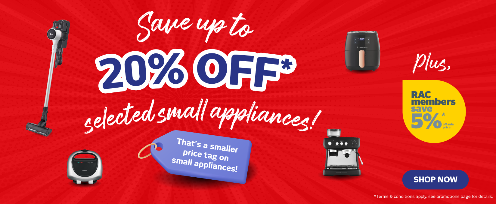Save Up To 20% On Selected Small Appliances at Retravision